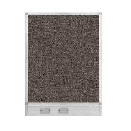 VERSARE Hush Panel Configurable Cubicle Partition 3' x 4' Mocha Fabric W/ Cable Channel 1812529